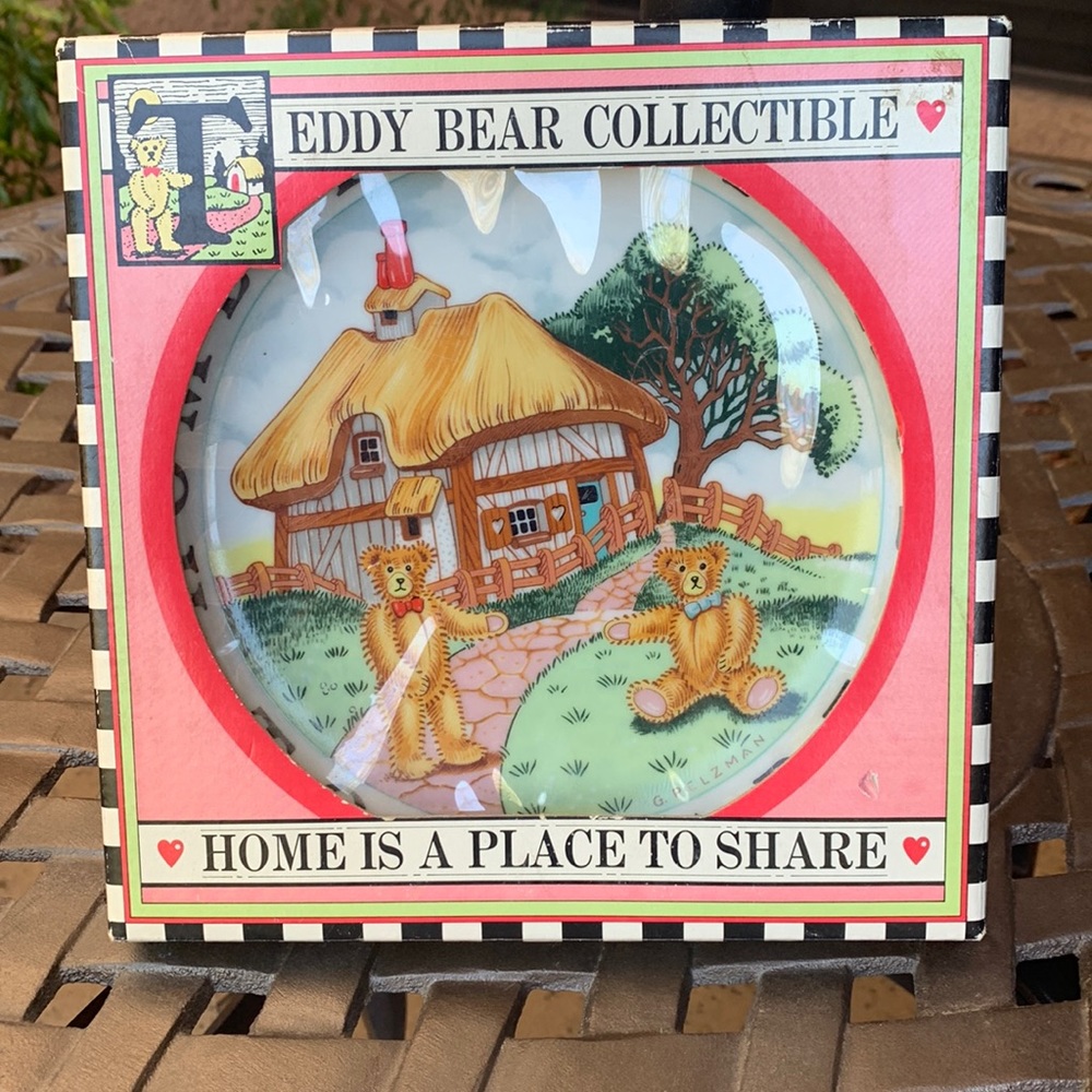 Limited Edition 1984 Vandor Teddy and Tinker “Home is a Place to Share" Plate